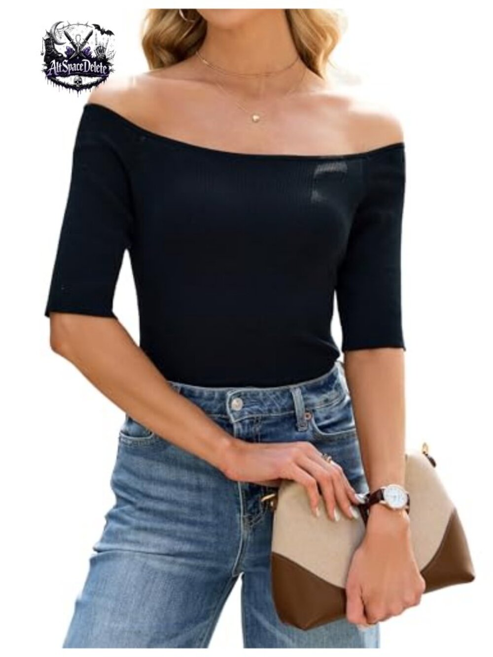 Blooming Jelly Lyocell Knit Short Sleeve Pullover Sweater Square Neck